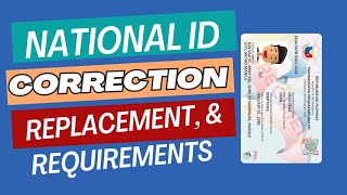 PAANO ITAMA ANG MGA MALI SA NATIONAL ID nationalid nationalidcorrection philsys [upl. by Brey627]