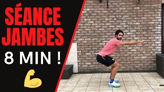 SÉANCE de JAMBES à LA MAISON 💪 8 MINUTES TOUT LES MUSCLES 🚀 [upl. by O'Grady106]