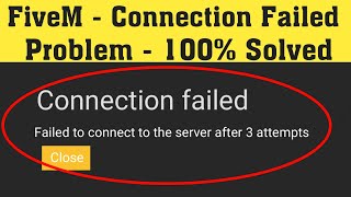 How to fix Connection failed Failed to getinfo server after 3 attempts issue in FiveM100 working [upl. by Aihsi]