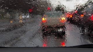 Regen im Auto  Regenprasseln auf dem Autodach zum Einschlafen 4 Stunden [upl. by Pearlstein]