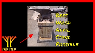 ✔ The Best Wood Anvil Stand Possible 22 [upl. by Ailedo263]