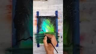 Night scenery drawing with oil pastel shots [upl. by Alphonse]