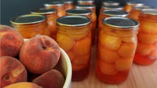 Canning Peaches  Water Bath Canning [upl. by Hamilah]