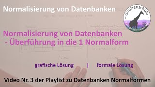 Normalisierung von Datenbanken  Überführung in die 1 Normalform [upl. by Odnalro]