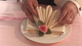 How To Fold Fancy Looking Napkins [upl. by Esertak]