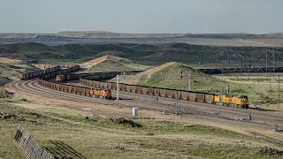 Railfanning the Powder River Basin  2 days spent between Casper and Gillette WY [upl. by Anneirda119]