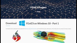 Install FeniCS on Windows  Section 1  Linux in Windows 10Linux subsystemPart 1 [upl. by Demha]