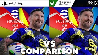 eFootball 2025 PS5 Vs Xbox one  Comparison [upl. by Oam]