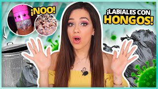 LABIALES CON HONGOS QUE HORROR  DEPURACION DE MAQUILLAJE [upl. by Anson907]