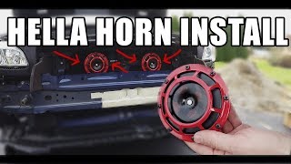 How to Install Hella Horns on a Subaru WRX  Sti Impreza with Grimmspeed Harness and Perrin Bracket [upl. by Diego]