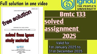 Bmtc 133 solved assignment 2025 [upl. by Libb]