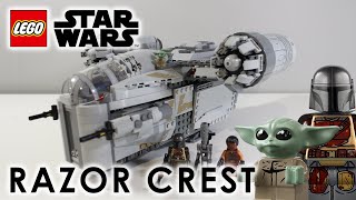 LEGO Star Wars 2020 The Razor Crest 75292 Review  The Mandalorian Bounty Hunter Transport [upl. by Hoban]