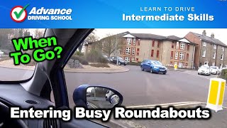 Entering Busy Roundabouts  Learn to drive Intermediate skills [upl. by Haidej]