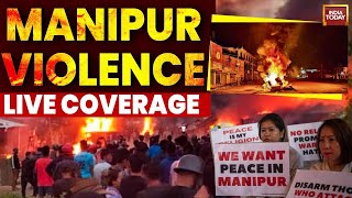 Manipur Violence LIVE Updates  Violent Protests In Manipur Mob Tries To Storm CM Birens House [upl. by Hendel223]