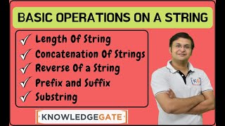 Basic Operations on strings  TOC  Tofl  THEORY OF COMPUTATION  AUTOMATA THEORY  part7 [upl. by Mcmaster]