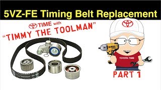 Toyota Timing Belt Replacement PART 1 for 34L V6 5VZFE 4runner Tacoma Tundra amp T100 [upl. by Eiramana]