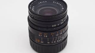 Leica Elmarit M 28mm f28 wide angle prime lens Verion IV Version 4 preASPH [upl. by Eveivenej]