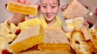 ASMR Honeycomb【Mukbang Eating Sounds】【English subtitles】 [upl. by Sivet]