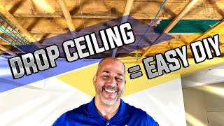 How To Install A Drop Ceiling  DIY For Beginners [upl. by Bengt]