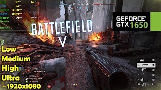 GTX 1650  Battlefield 5  V  1080p All Settings [upl. by Becca]