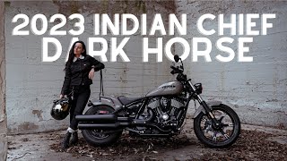 Riding The 2023 Indian Chief Dark Horse Motorcycle [upl. by Ahsiema77]