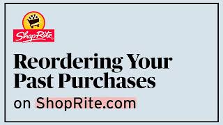 How To Reorder a Past Purchase  Digital HowTos  ShopRite Grocery Stores [upl. by Arundell]