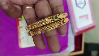 Booking and enquiry 88865 47687 beautiful gold bangles [upl. by Annoit]