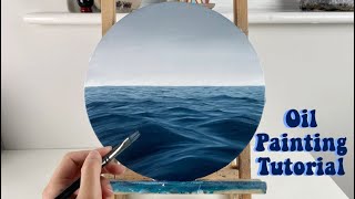 OCEAN OIL PAINTING TUTORIAL Beginner  Intermediate  how to paint realistic water [upl. by Simpkins274]