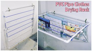 PVC Pipe Foldable Clothes Drying Rack  Clothes Drying Rack [upl. by Htennek13]