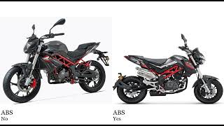 Benelli BN 125 vs Benelli Tnt 125 Test specification comparison [upl. by Wenonah]