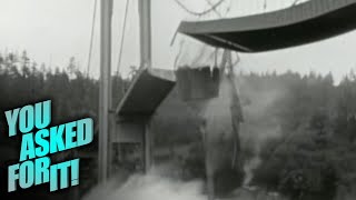 Tacoma Narrows Bridge Collapse Caught on Camera 1940 [upl. by Nedmac]