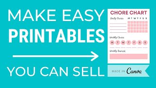 How To Create A Printable In Canva To Sell On Etsy  Digital Product Canva Tutorial [upl. by Ellis886]