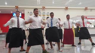 Farewell Haka  Faleolo International Airport Favona 1st Ward Youth [upl. by Yadnus]