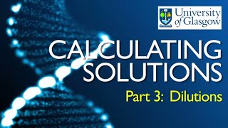 Preparing Solutions  Part 3 Dilutions from stock solutions [upl. by Nnaes183]