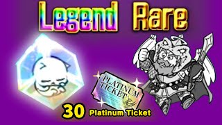 The Battle Cats Spending 40k CatFood and 30 Platinum Tickets for Legend LegeLuga amp Black Zeus [upl. by Hsevahb]