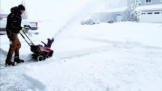 8 Inches Of Satisfying Snow Removal  Toro 821 Commercial Snowblower [upl. by Gaylor]