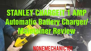 STANLEY CHARGEiT 1 AMP Automatic Battery ChargerMaintainer Review [upl. by Meyer]