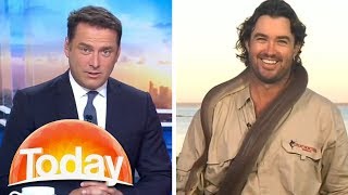 Karl mesmerized by beautiful crocodile hunter  TODAY Show Australia [upl. by Maye]