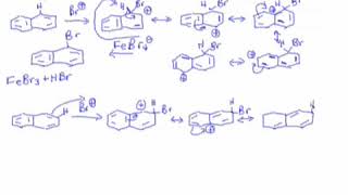 131 Polycyclic Electrophilic Aromatic Substitution Naphthalene 1 vs 2Substitution [upl. by Pangaro]