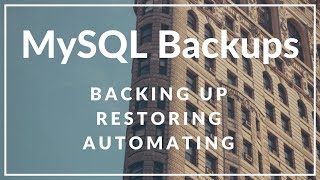 How to Backup and Restore a MySQLMariaDB Database [upl. by Worsham160]