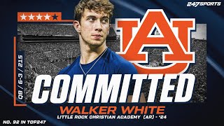 WATCH 4star QB Walker White commits to the Auburn Tigers [upl. by Colene]