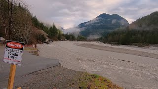 Coquihalla flooding removes Othello road Hope BC [upl. by Heinrick210]