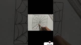 Easy Spider net drawinglike Comment and Subscribe [upl. by Brittain535]