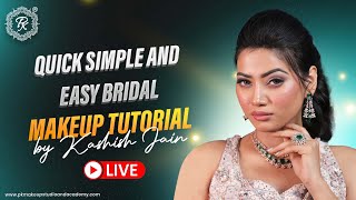 🛑 LIVE  Quick Simple and Easy Bridal Makeup tutorial  Long Lasting Makeup  pkmakeupstudio [upl. by Heringer]