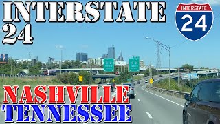 I24 West  Nashville  Tennessee  4K Highway Drive [upl. by Acirea]