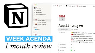 My Weekly Agenda in Notion  Template [upl. by Kare]