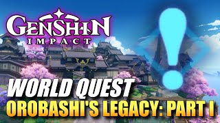 Genshin Impact  Orobashis Legacy Part I World Quest Guide [upl. by Felisha]