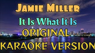 Jamie Miller  It Is What It Is Karaoke [upl. by Corwun23]