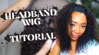 BEGINNER HEADBAND WIG TUTORIALMAKE YOUR OWN [upl. by Monney]