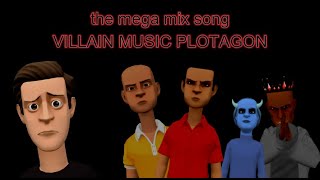 the mega Music of plotagon Villains song mix Lyrics [upl. by Yereffej]